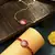 Elegant pink rakhi with golden lotus painted bhaiya bhabhi set