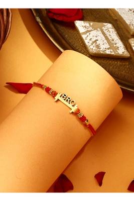 Bro with dumbles charm rakhi - symbol of strength and bond 1