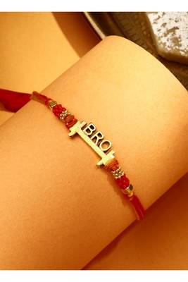 Bro with dumbles charm rakhi - symbol of strength and bond 2
