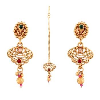 Mansiyaorange matte golden floral design kempu stones choker jewellery sets for women 5