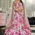 Lighat Pink Dori And Sequins Embroidered Art Silk Floral Lehenga For Wedding