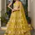 yellow Butterfly Net Embroidery Thread Designer Lehenga