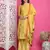 yellow muslin digital printed dress material