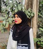 Black ready to wear | instant hijab with lace