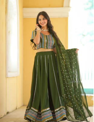 MAHENDI Color Heavy Fox Georgette With Resham Work Lehenga Choli 1