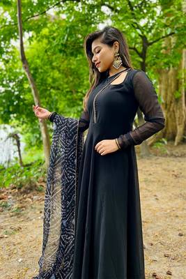 Onyx black anarkali 4