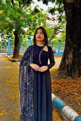 Onyx black anarkali 1