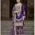 Blue chinon heavy embroidery wedding palazzo suits