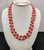 Taiwan coral with natural fresh water pearls necklace