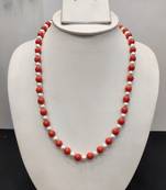 Taiwan coral with natural fresh water pearls necklace