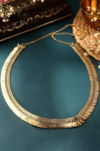 Gold Plated Laxmi Motif Kamarband