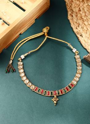 Traditional Jaipur Jadau Kundan Necklace Set 3