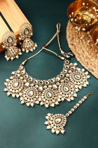 White Gold Plated Necklace Sets
