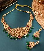 Divine Peacock Gold-Plated Necklace
