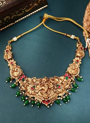 Divine Peacock Gold-Plated Necklace 3