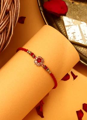 Red stone American Diamonds Rakhi 2