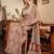 Beige Cotton Printed Saree With Blouse