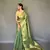 Green Kanjivaram Style of tissue silk zari weaving border Pallu saree with Blouse