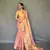 Light Pink Kanjivaram Style of tissue silk zari weaving border Pallu saree with Blouse