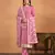 Pink faux georgette salwar suit with Dupatta