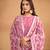 Pink color  faux georgette salwar suits with faux georgette dupatta