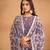 Purple color  faux georgette salwar suits with faux georgette dupatta