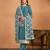 Blue color  faux georgette salwar suits with faux georgette dupatta
