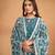 Blue color  faux georgette salwar suits with faux georgette dupatta