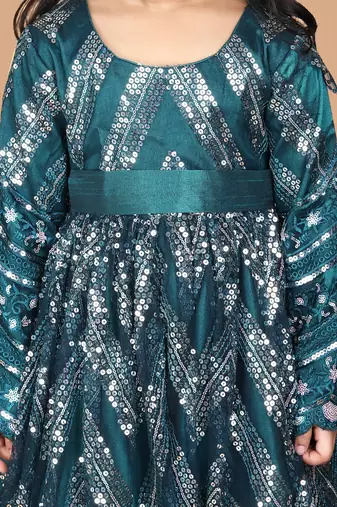 Embroidery Green Anarkali