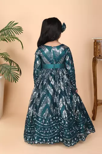 Embroidery Green Anarkali