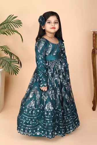 Embroidery Green Anarkali