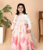 floral printed Anarkali with Dupatta