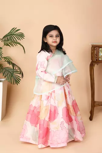 floral printed Anarkali with Dupatta