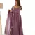 Mauve romansilk chanderi fabric fully flared anarkali pant with dupatta set