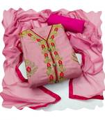 Handcrafted ethnic pink colour faux cotton salwar kameez for graceful sohisticated looks in trendy style