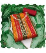 Handcrafted ethnic red colour jacquard salwar kameez for graceful sohisticated looks in trendy style