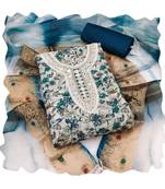 Handcrafted ethnic multi colour faux cotton salwar kameez for graceful floral designer looks in girlish style