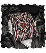 Handcrafted ethnic black colour art silk salwar kameez for graceful rajasthani bandhani looks in festive style