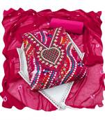 Handcrafted ethnic pink colour art silk salwar kameez for graceful rajasthani bandhani looks in festive style