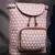uno dusty pink geometric quilted polyester backpack