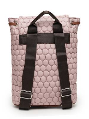uno dusty pink geometric quilted polyester backpack 5