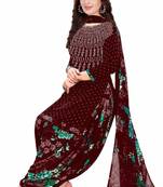 Diamond women printed unstitched crepe salwar suit material