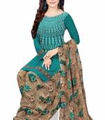Diamond women printed unstitched crepe salwar suit material