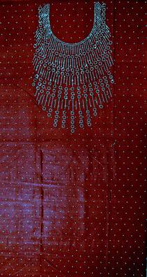 Diamond women printed unstitched crepe salwar suit material 3