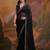 Black buti embroidery sequence work georgette bollywood saree with blouse piece for women
