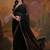 Black buti embroidery sequence work georgette bollywood saree with blouse piece for women
