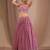 pink sequins georgette lehenga set choli with dupatta