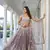Brown Heavy Embroidery Net Semi Stitch A Line Lehenga With Blouse