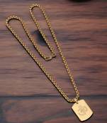 square design locket pendant with chain for mens and womens