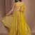 yellow sequins georgette lehenga set choli with dupatta with dupatta